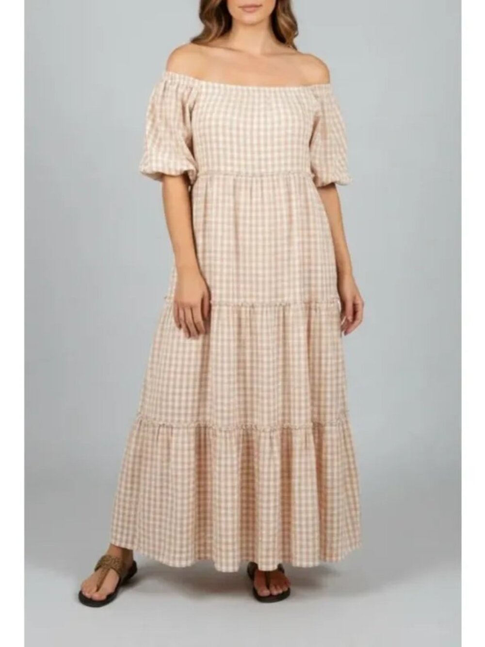 Carly Jean Los Angeles CJLA Maddie Tiered Maxi Dress XL